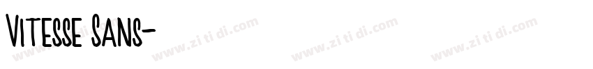 Vitesse Sans字体转换